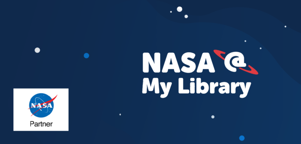 NASA @ My Library logo on night sky with stars