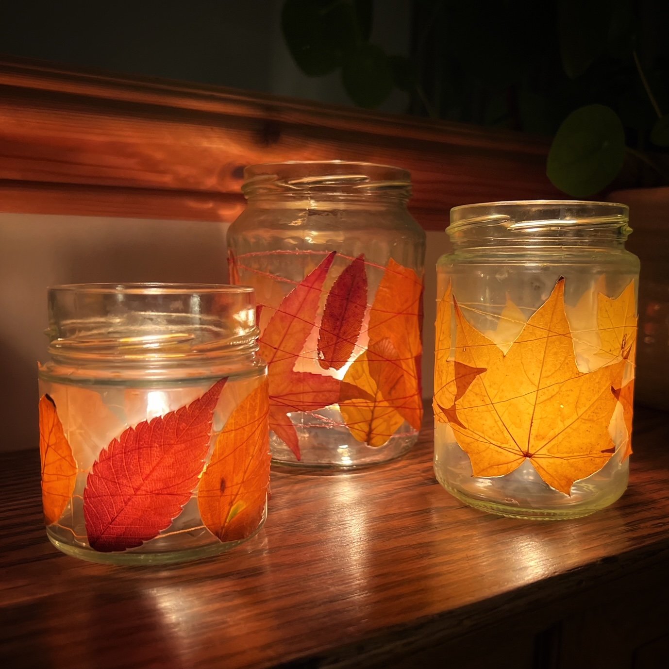 fall leaf lantern