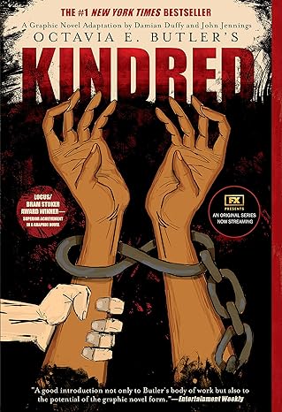 cover image of Kindred: A Graphic Novel by author Octavia Butler and illustrator John Jennings