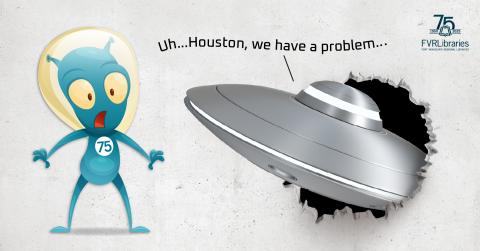 Photo of alien and crashed spaceship